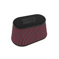 K&N Engineering RU-5297 Clamp-On Air Filter with Reusable Cotton Media, 11.5 x 7 Inch Base, 9 x 4.5 Inch Top, 6 Inch Tall, Red Finish