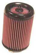 K and N Engineering RX-2820 Universal X-Stream Clamp-On Round Air Filter, 5 Inch Diameter, 7 Inch Tall, Red Cotton Reusable Element