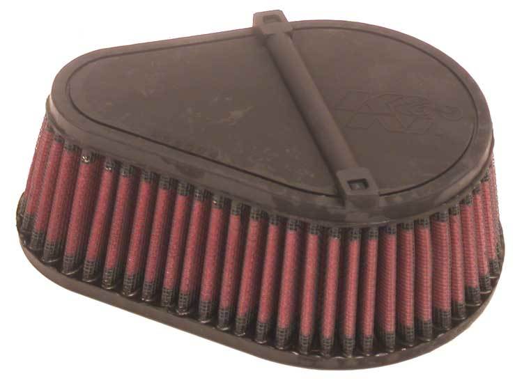 K&N Engineering SU-6596 Replacement Air Filter for Suzuki DR650S / SE 1996-2025, 7 x 5 Inches, Reusable Cotton, Red Finish