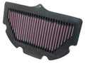 K&N Engineering SU-7506 Replacement Air Filter for Suzuki GSXR600 and GSXR750, Trapezoidal, Reusable Cotton, Red