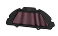 K&N Engineering SU-9921 Replacement Air Filter for Suzuki GSXS1000 2022-2025, Reusable Cotton Element, Red Finish