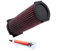K&N Engineering YA-4350 Replacement Air Filter for Yamaha Grizzly, Warrior, Wolverine 1987-2005, 3.625 Inch Diameter, 9 Inch Tall, Reusable Cotton