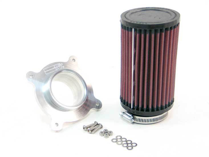 K&N Engineering YA-7006 Replacement Air Filter for Yamaha Raptor - Round, 3.5 Inch Diameter, 6.875 Inch Tall, 2.625 Inch Flange, Reusable Cotton, Red