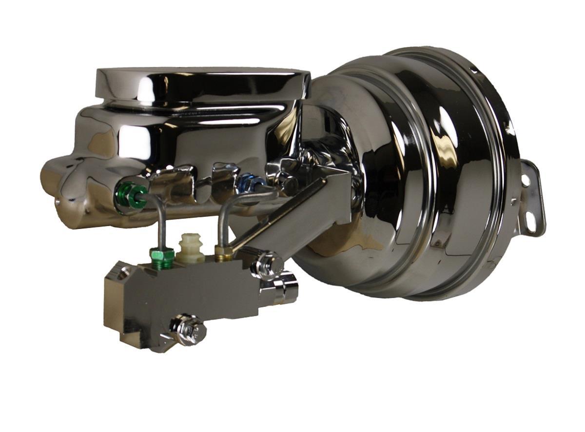 Leed Brakes 2N6B4 8 Inch Dual Chrome Master Cylinder and Power Booster for GM A-Body, F-Body, and X-Body Vehicles