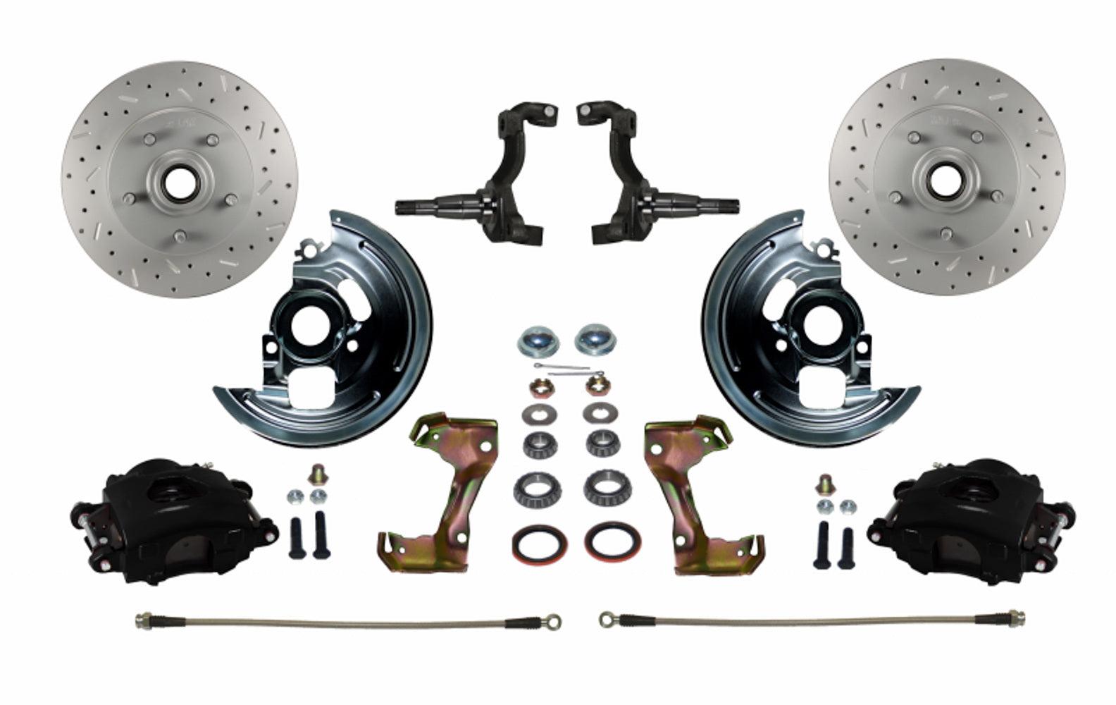 Leed Brakes BFC1002SMX Power Disc Conversion Kit for GM A-Body, F-Body, and X-Body with 11 Inch Solid Rotors
