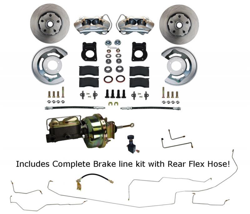 Leed Brakes FC0001-H405ALK Front Disc Brake Conversion Kit for 1964-66 Ford Mustang with 4-Piston Calipers and 11.33 Inch Rotors