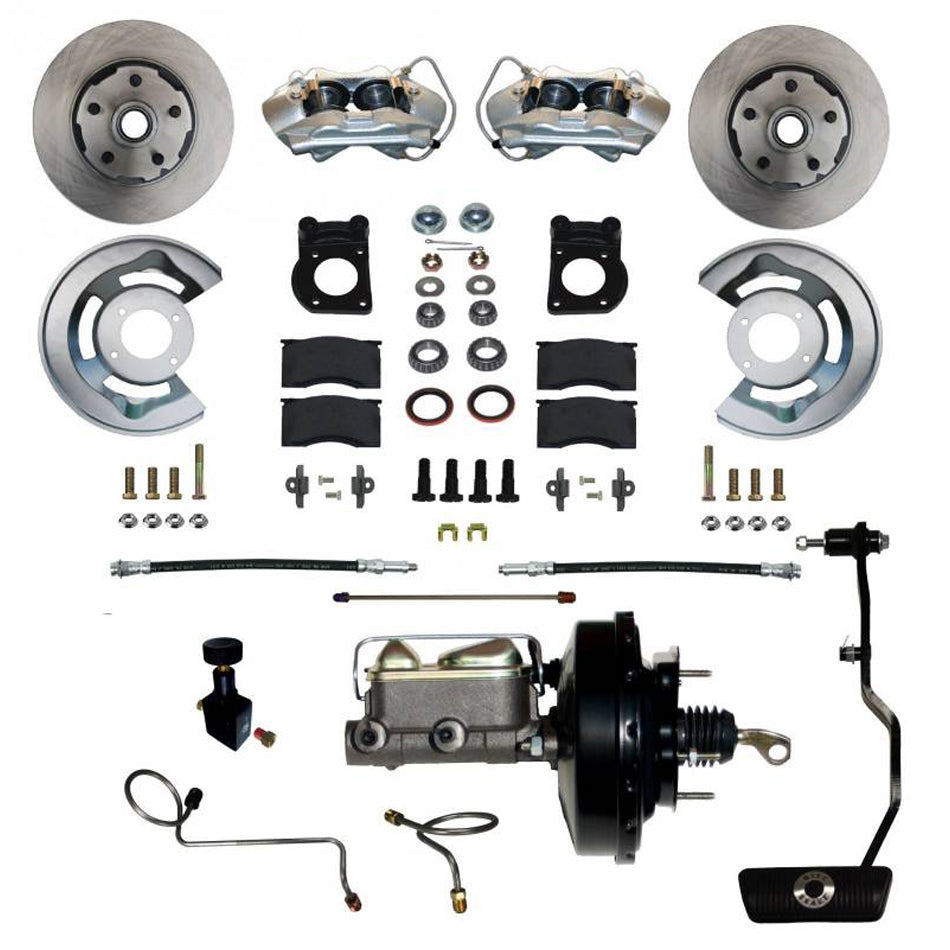 Leed Brakes FC0002-3405A Power Brake Conversion Kit for 1967-1969 Ford Mustang with 4-Piston Front Calipers and 11.33-Inch Solid Rotors