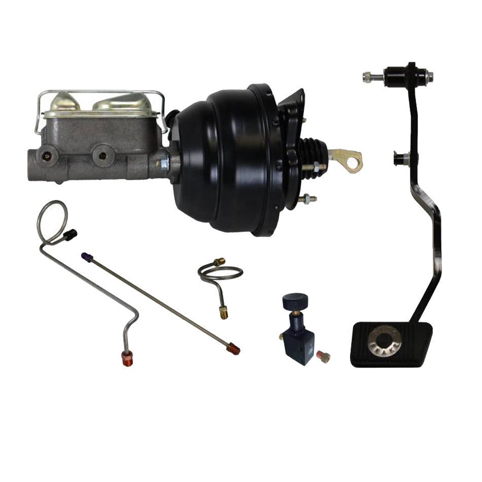LEED Brakes FC0008HK Hydraulic Master Cylinder and Booster Kit for 1967-1970 Ford Mustang with 8 Inch Diameter, Dual Reservoir, Steel Construction