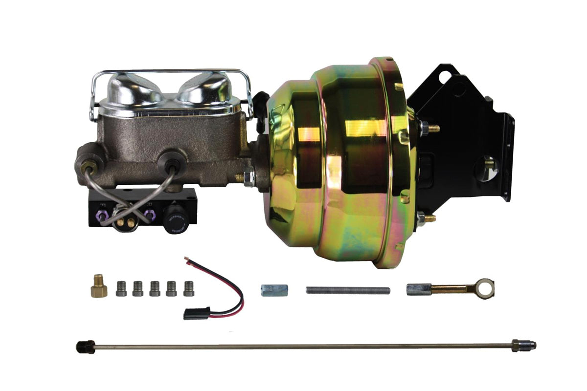 Leed Brakes FC0043HK Hydraulic Power Drum Brake Kit with 8-Inch Dual Booster and Steel Master Cylinder