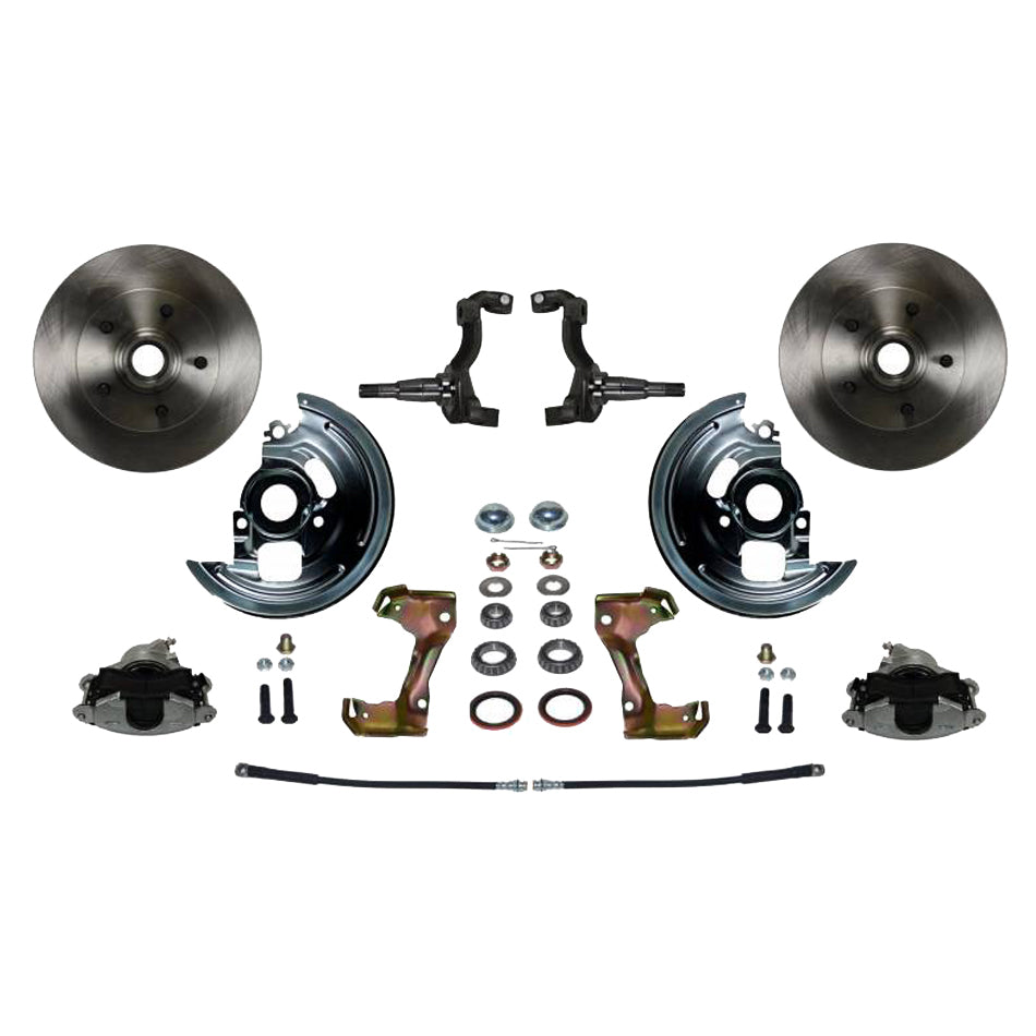 Leed Brakes FC1002SM Disc Brake Conversion Kit for GM A-Body, F-Body, and X-Body with 11 Inch Plain Iron Rotors and Single Piston Caliper