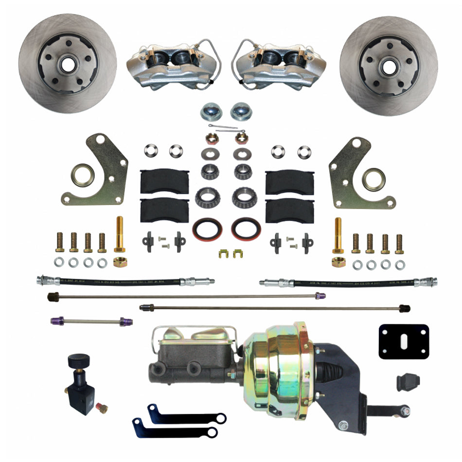 Leed Brakes FC2003-8405 Power Brake Conversion Kit for Mopar C-Body with 4-Piston Front Calipers and 11.33-Inch Solid Rotors