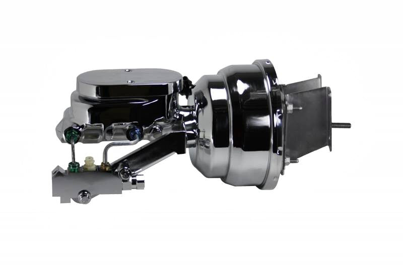 Leed Brakes H96B2 Master Cylinder and Booster for Chevy C10 Trucks, 1967-1972, 1.125 Inch Bore, Dual Diaphragm Steel Construction, Chrome Finish