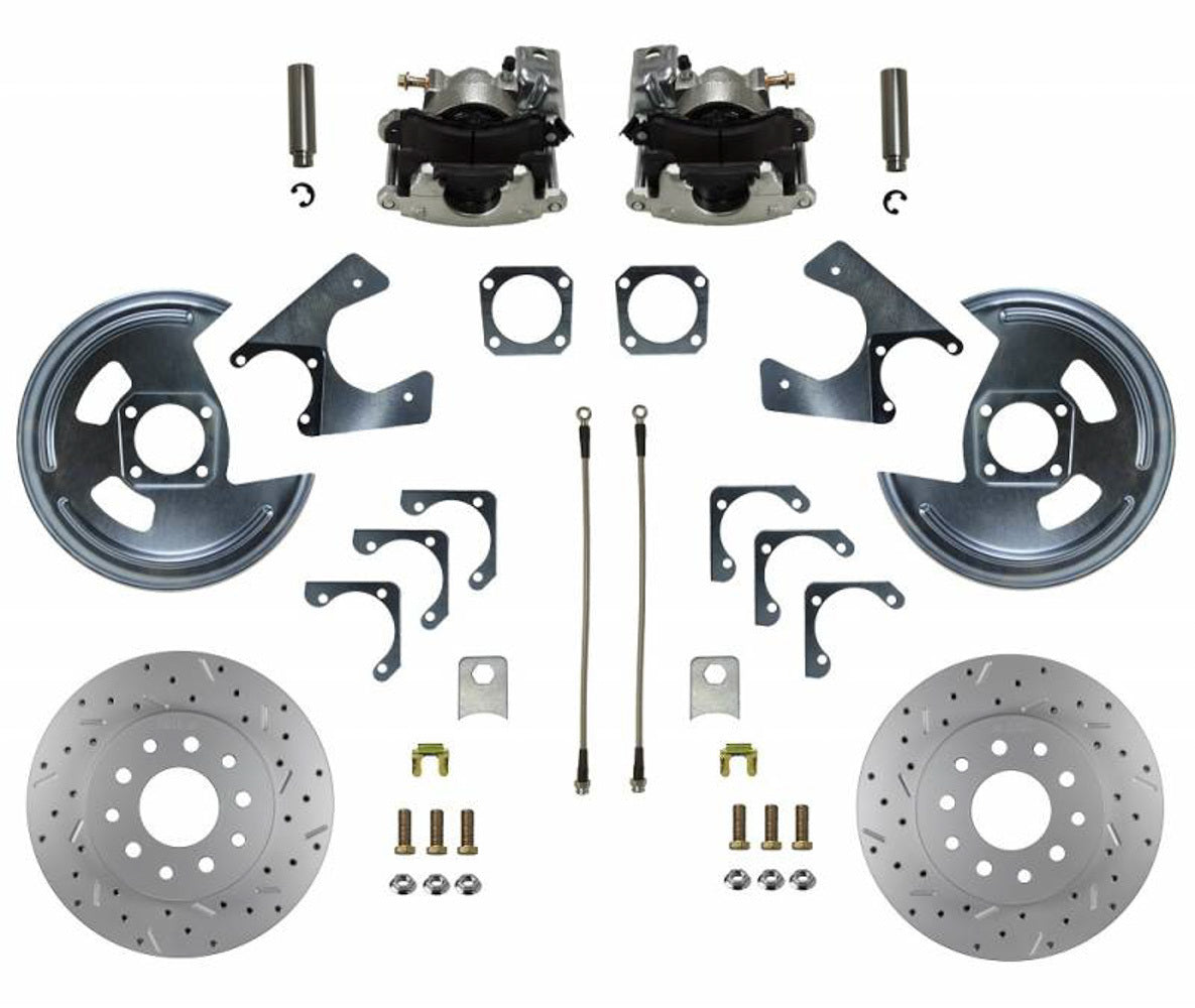 Leed Brakes RC1001X Rear Disc Brake Conversion Kit with 11-Inch Drilled and Slotted Iron Rotors for GM G-Body and X-Body Vehicles