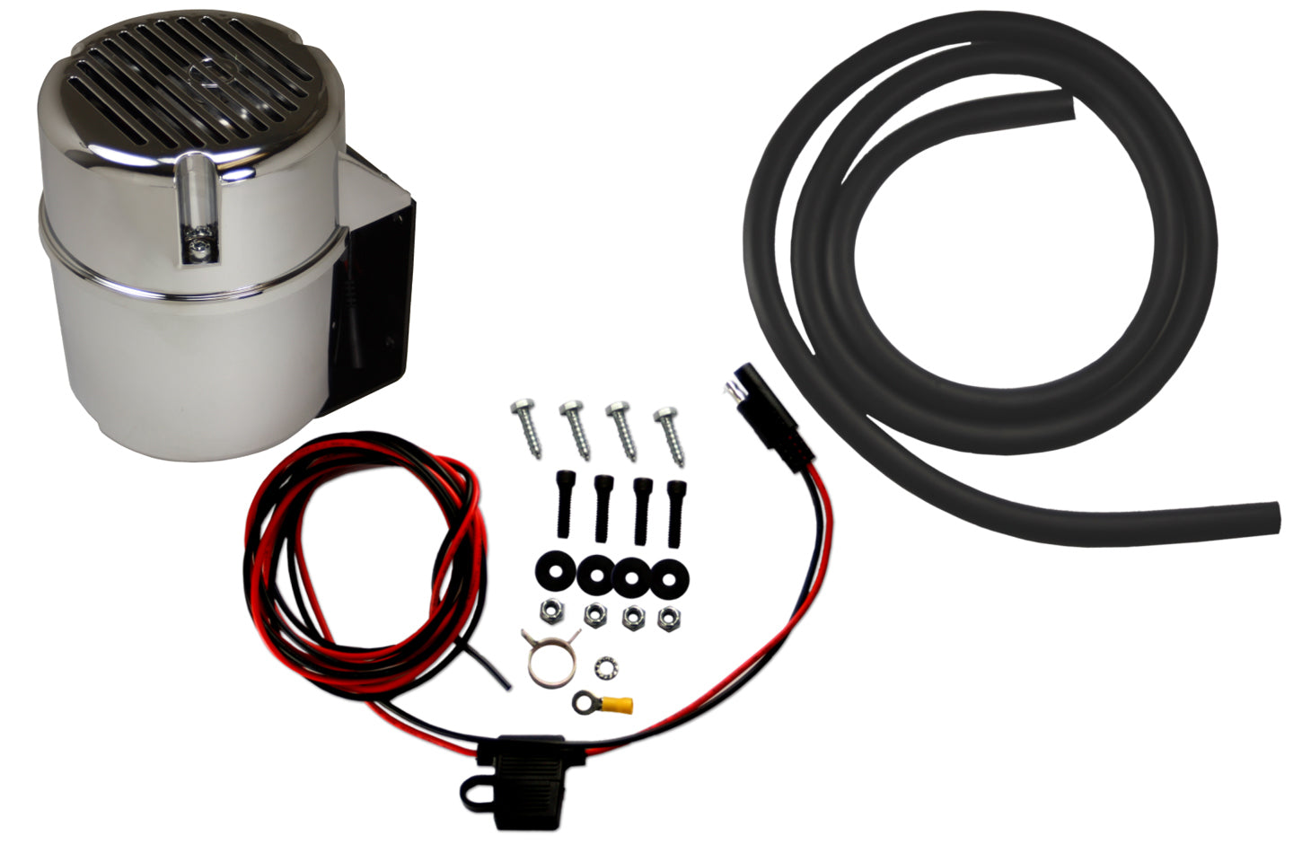 LEED Brakes VP001C Electric Vacuum Pump with Chrome Housing, 12V Universal Fit