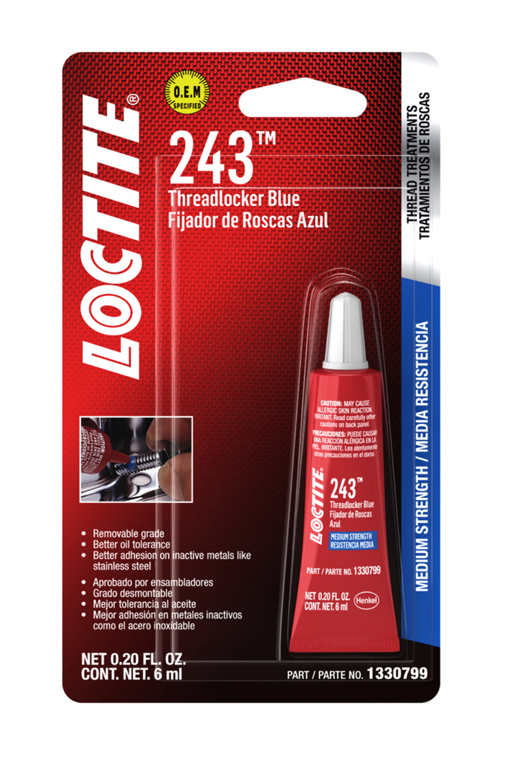 Loctite Threadlocker 243 Blue 6 ml Tube