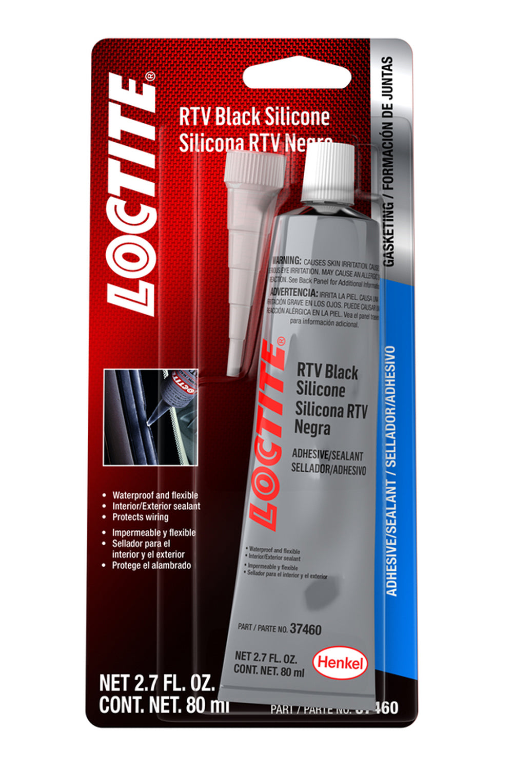 Loctite RTV Black Silicone Adhesive 80ml (2.7oz) High-Temperature Sealant