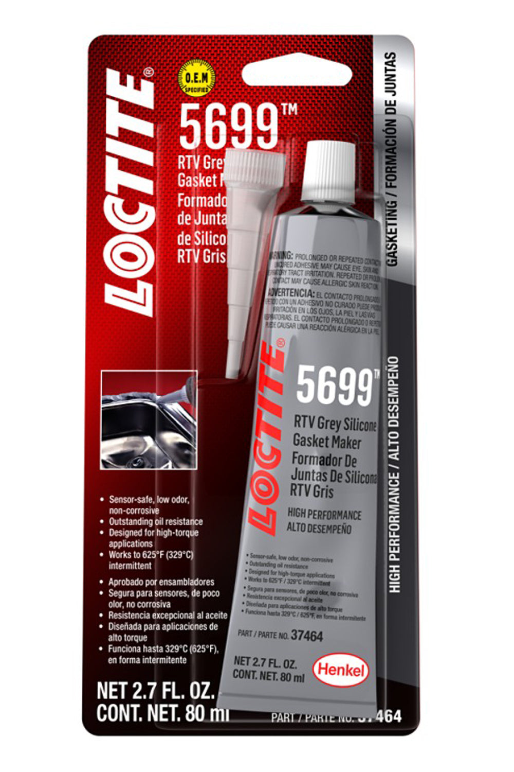 Loctite RTV 5699 Grey Silicone Sealant 80ml Tube
