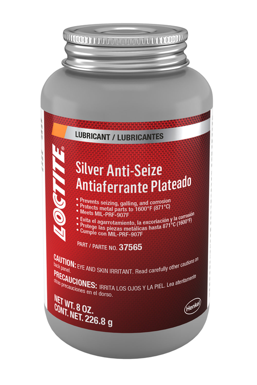 Loctite 501000 Silver Anti-Seize Lubricant, 8 oz Brush Top Bottle