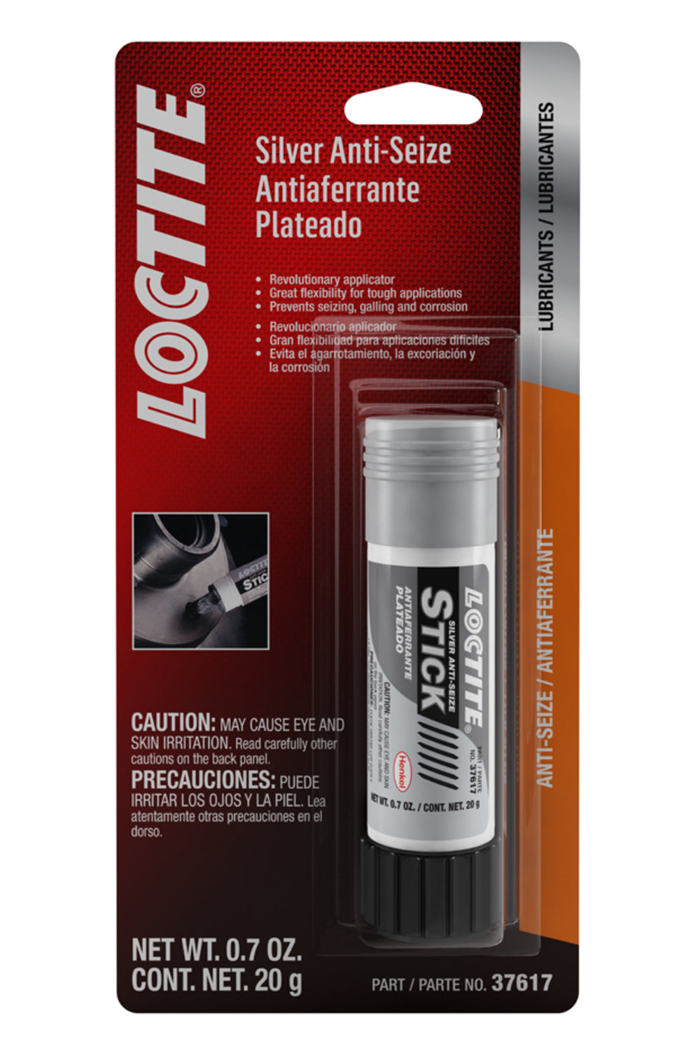 Loctite 504469 Silver Anti-Seize Stick 0.7 oz Lubricant for Metal Components