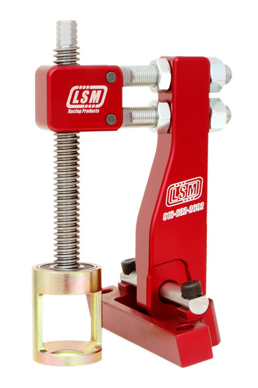 LSM Racing Products SC-355 Valve Spring Compressor for Gen III Hemi Engines, Head-On Shaft Mount, Aluminum, Red Anodized, Drag Pack