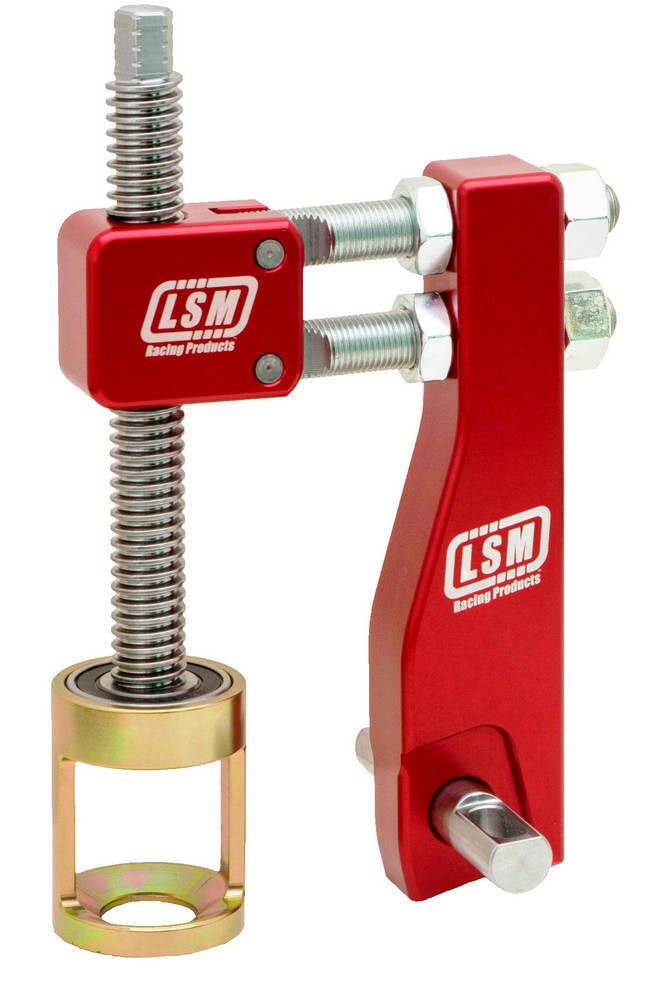 LSM Racing Products SC-500 Valve Spring Removal Tool for Dart Big Chief Engines, Aluminum, Red Anodized, Head-On Shaft Mount