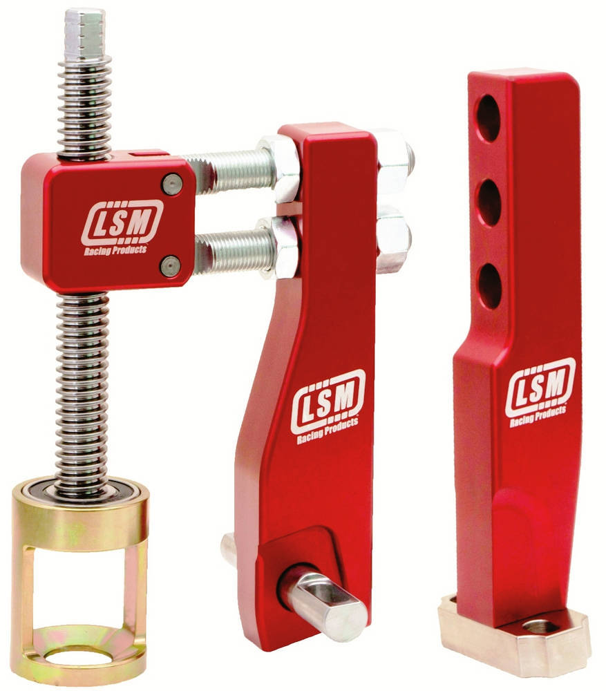 LSM Racing Products SC-515 Valve Spring Removal Tool for Dart Big Chief Engines, Head-On, Shaft Mount, Aluminum Red Anodized