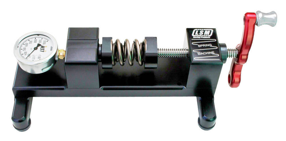 LSM Racing Products SM-1000 Bench Top Valve Spring Tester, 1000 lb Range, Analog, Includes Test Clamp
