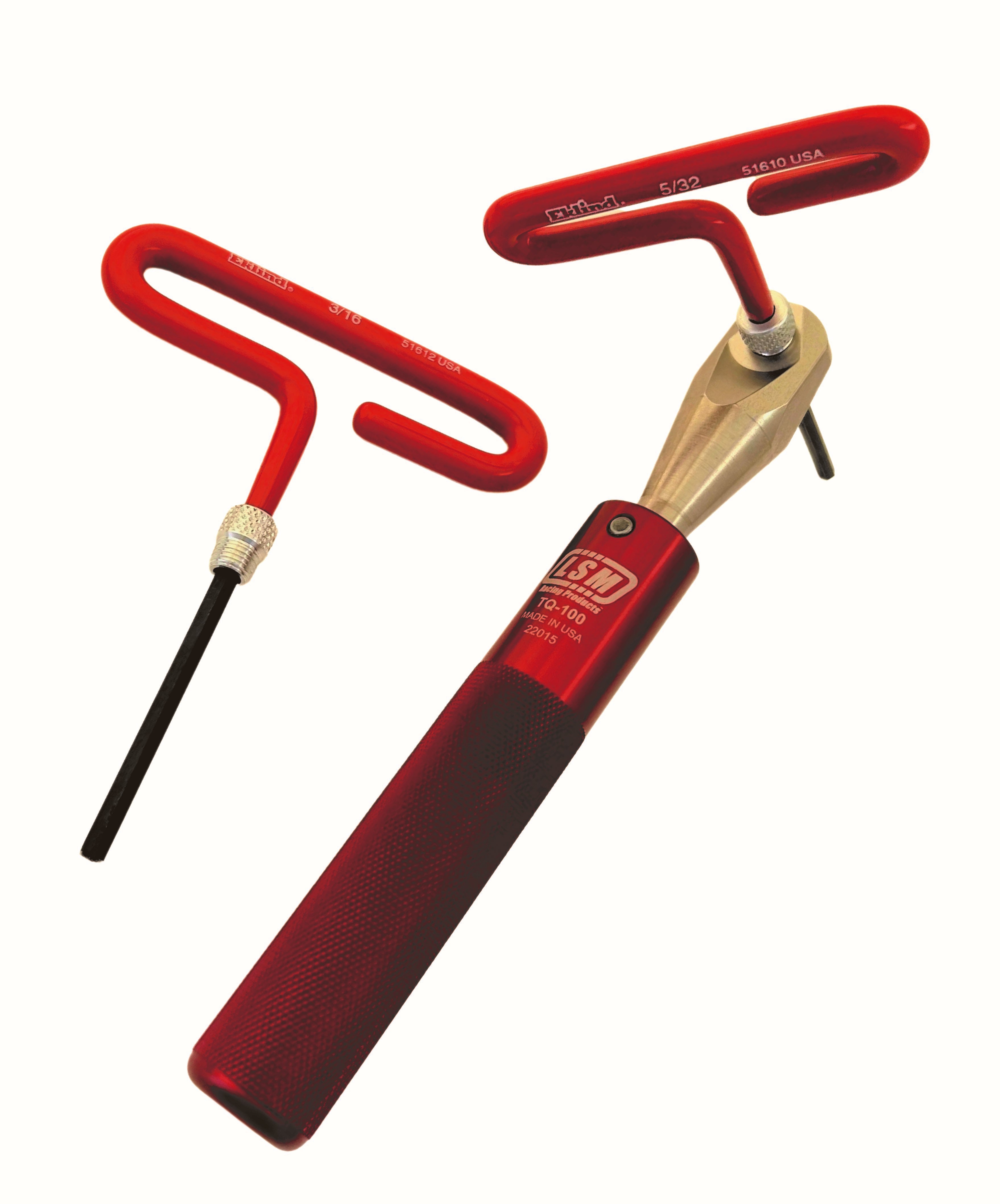 LSM Racing Products TQ-100KIT Valve Adjustment and Torque Wrench Kit with Insulated Handles and Aluminum Construction