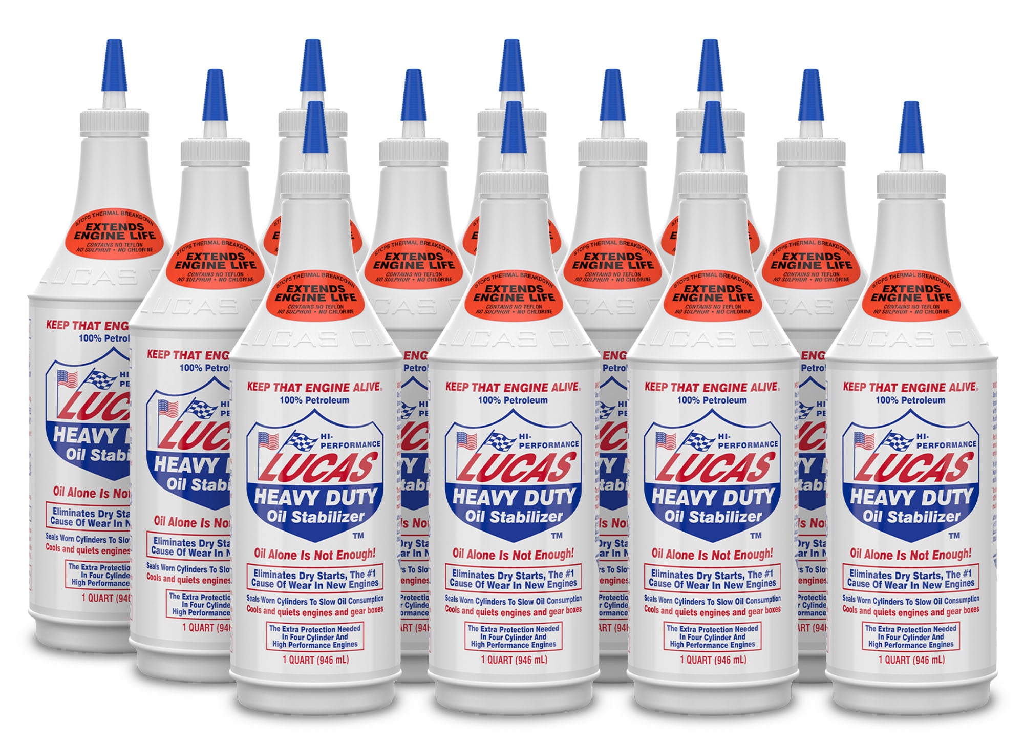 Lucas Oil Heavy Duty Oil Stabilizer Part Number 10001, 1 Quart Bottle, Pack of 12