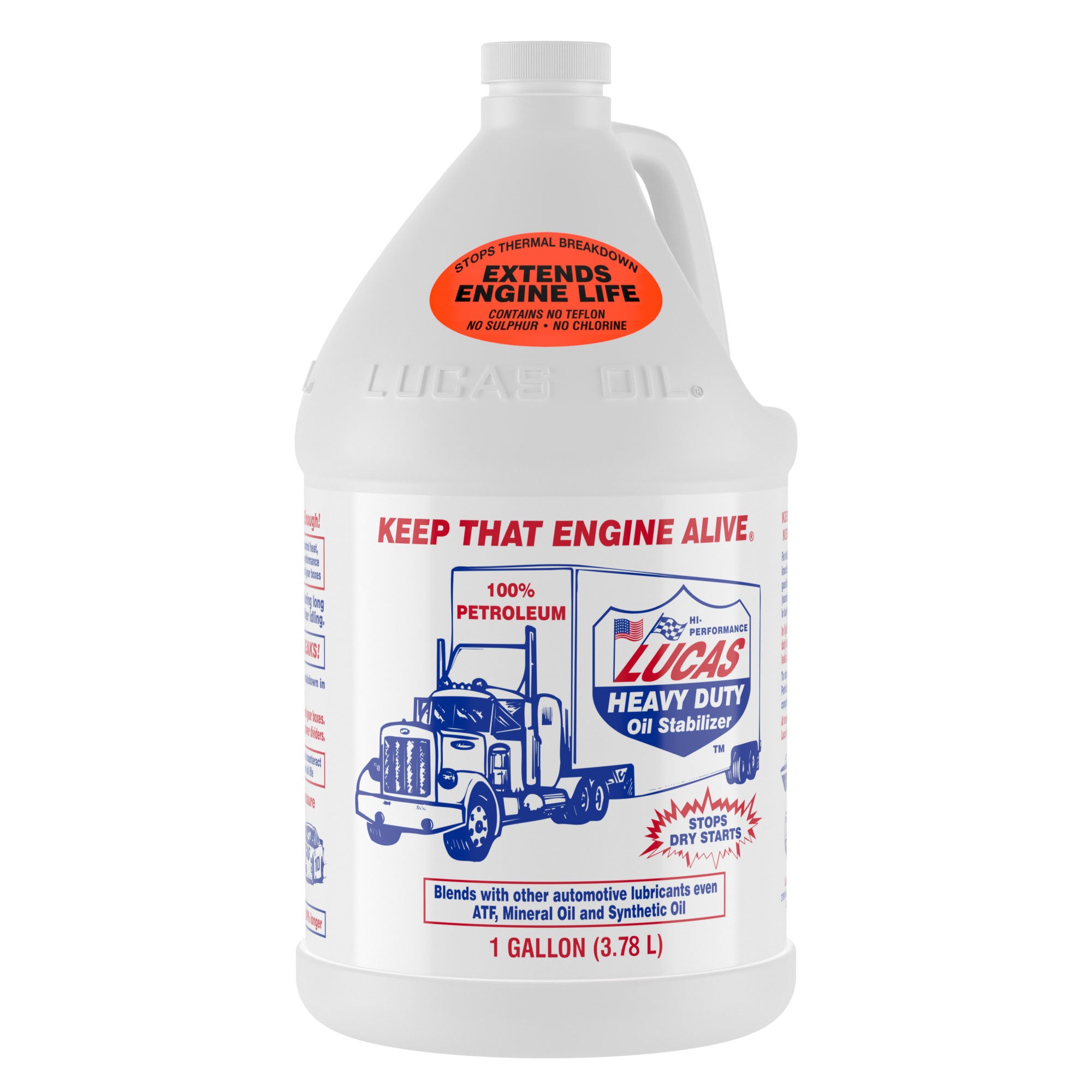 Lucas Oil Heavy Duty Oil Stabilizer 1 Gallon Conventional Motor Oil Additive