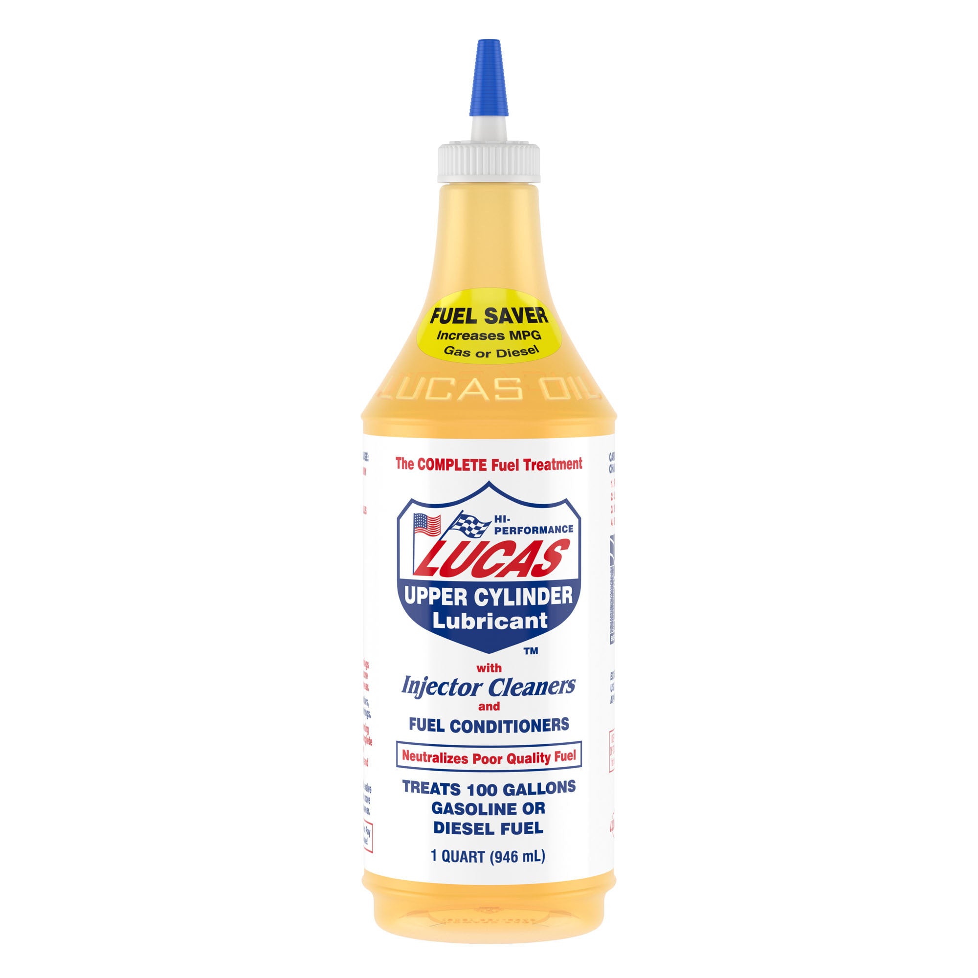 LUCAS OIL LUC10003 Fuel Treatment 1 Quart for Gasoline and Diesel Engines