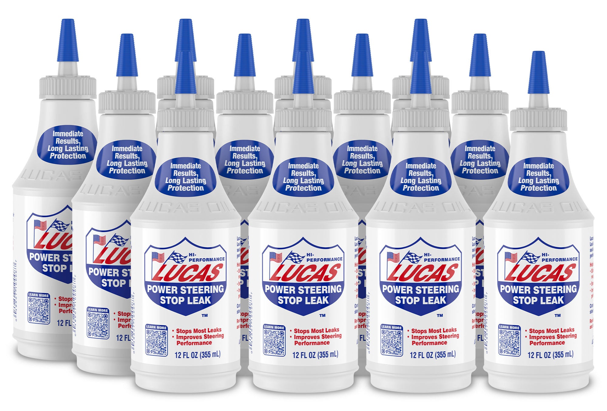 Lucas Oil Power Steering Stop Leak, 12 oz Bottle, Set of 12