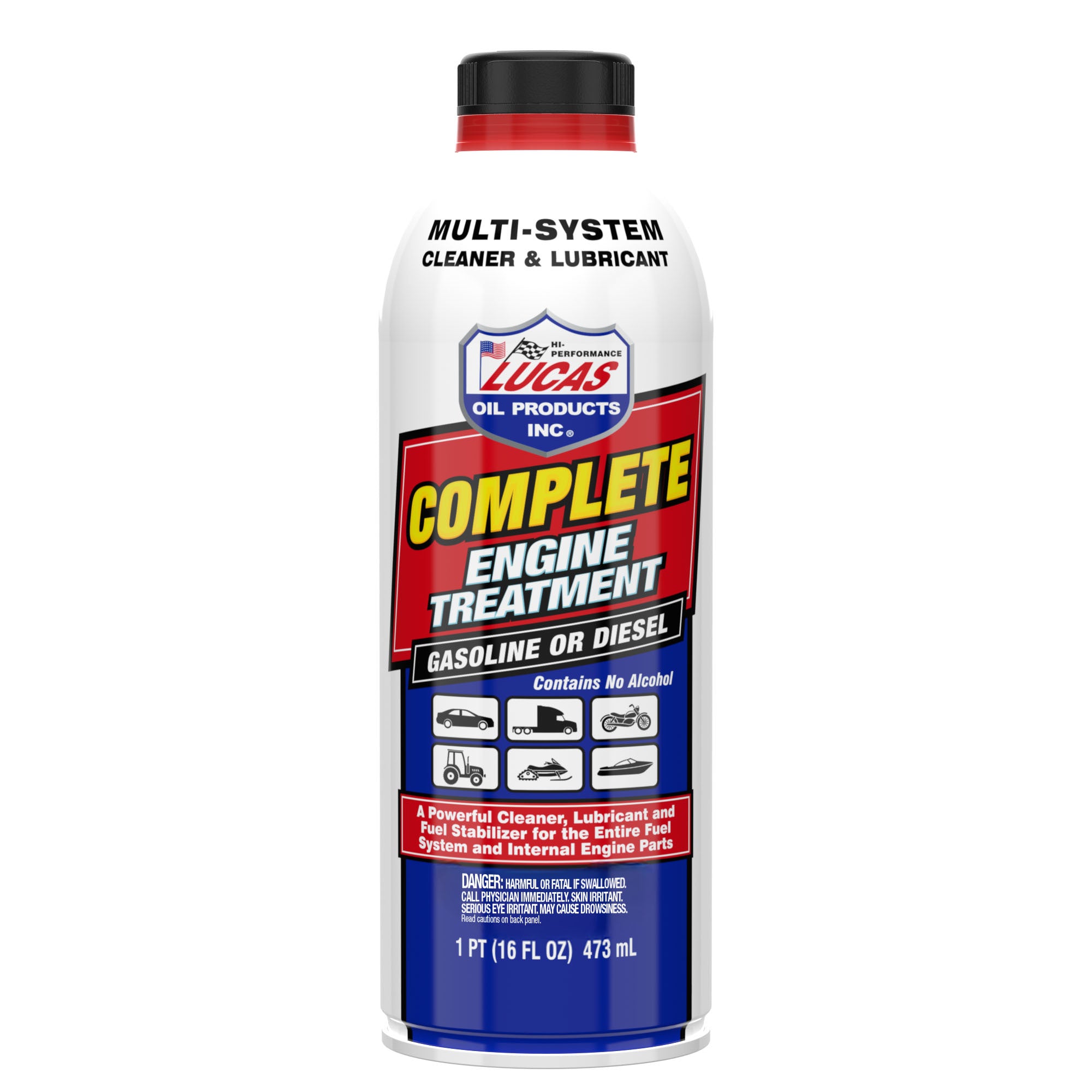 Lucas Oil Complete Engine Treatment 16 oz - System Cleaner, Corrosion Inhibitor, Lubricant for Gas and Diesel Engines