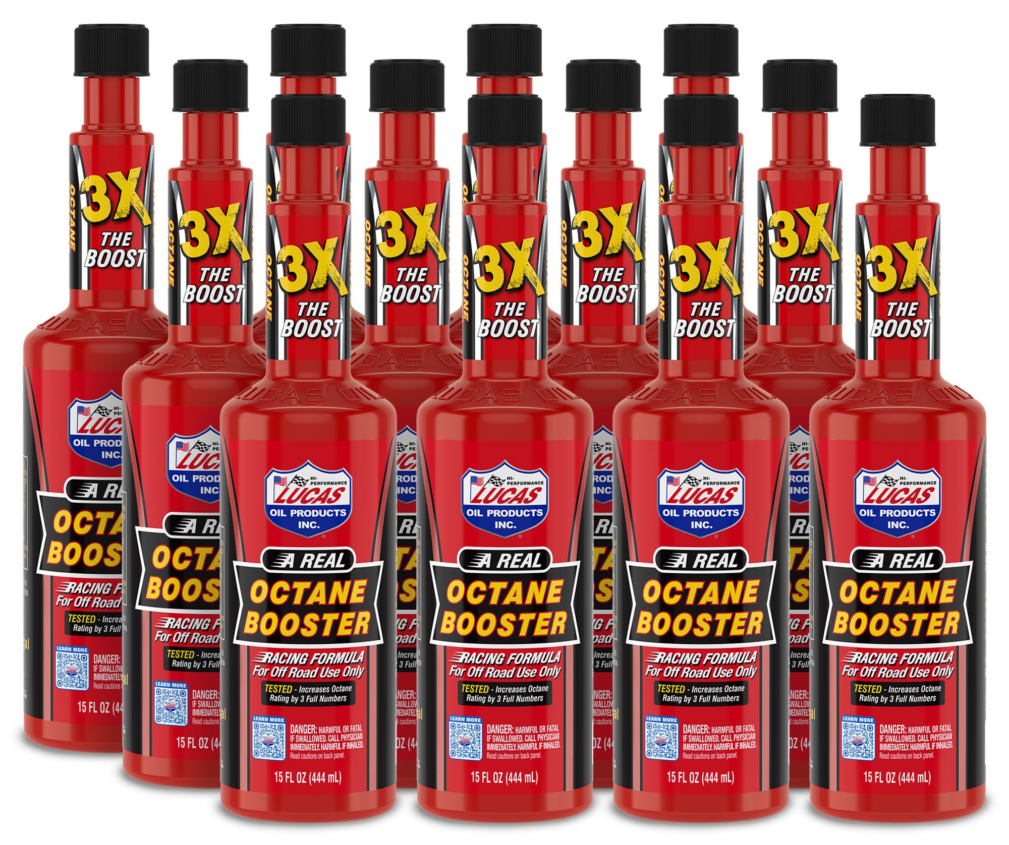 Lucas Oil 10026 Octane Booster, 15 oz Bottles, Set of 12