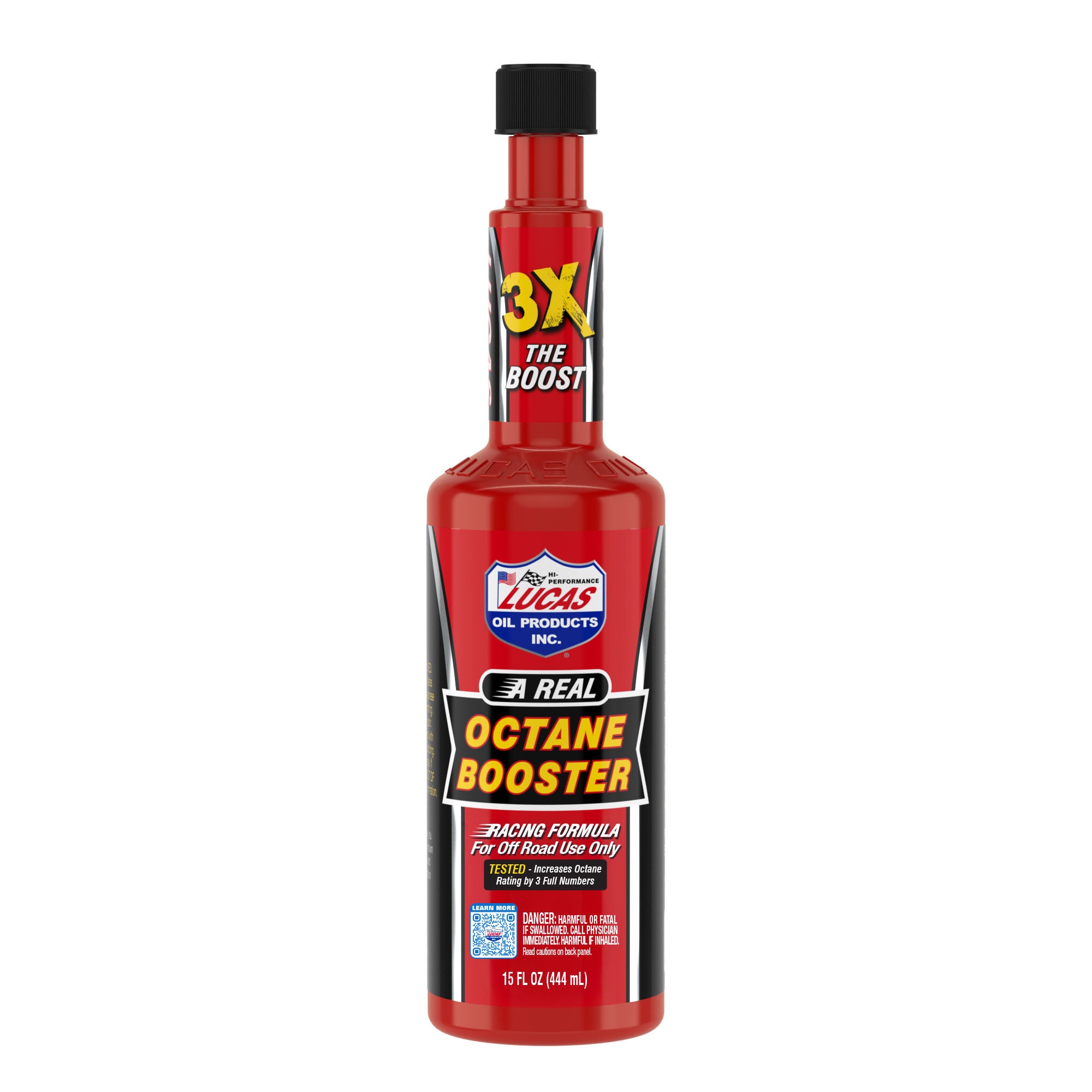 Lucas Oil LUC10026 Octane Booster, 15 oz Bottle for Gas Engines