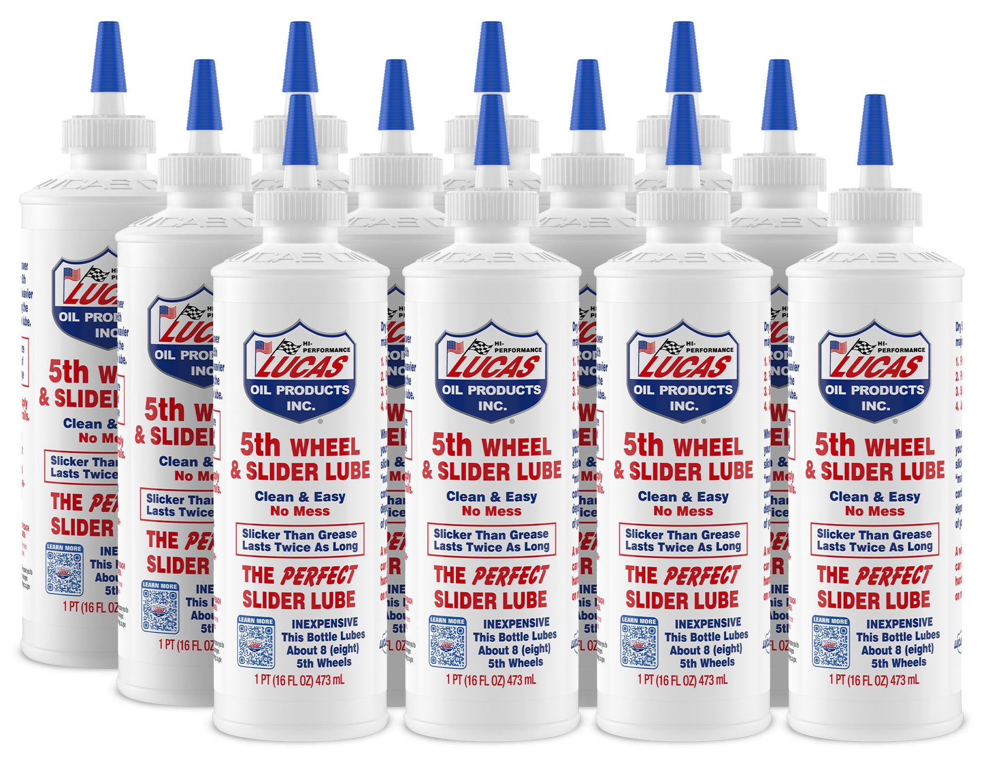 Lucas Oil 10030 5th Wheel Lube, Slider Lubricant, 1 Pint, Set of 12