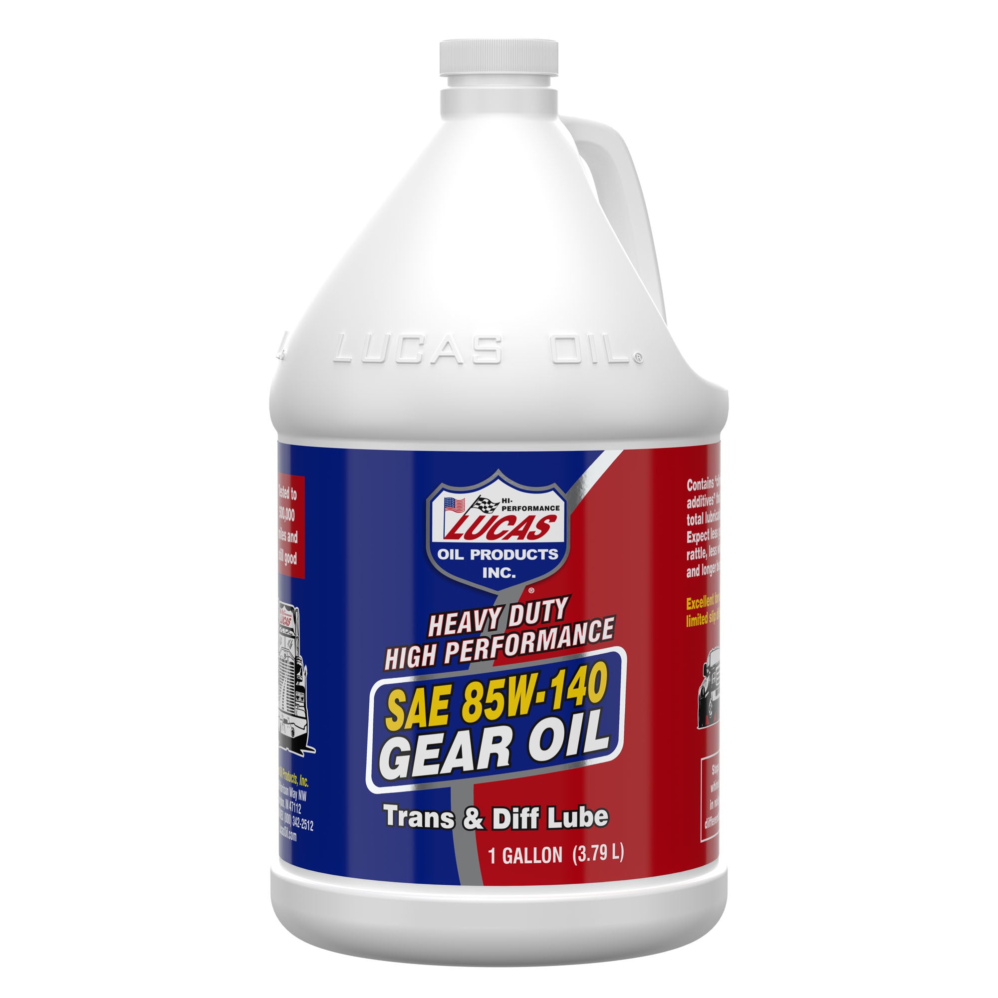 Lucas Oil 85W140 Heavy Duty Gear Oil with Limited Slip Additive, 1-Gallon Jug