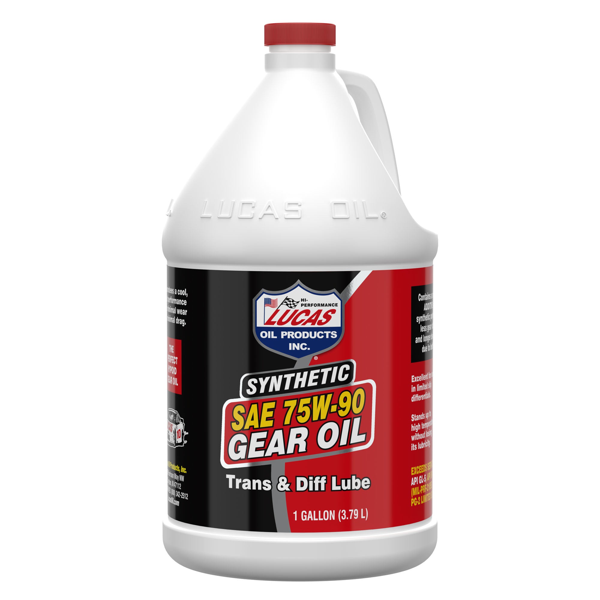 LUCAS OIL 75W90 Synthetic Gear Oil with Limited Slip Additive, 1 Gallon