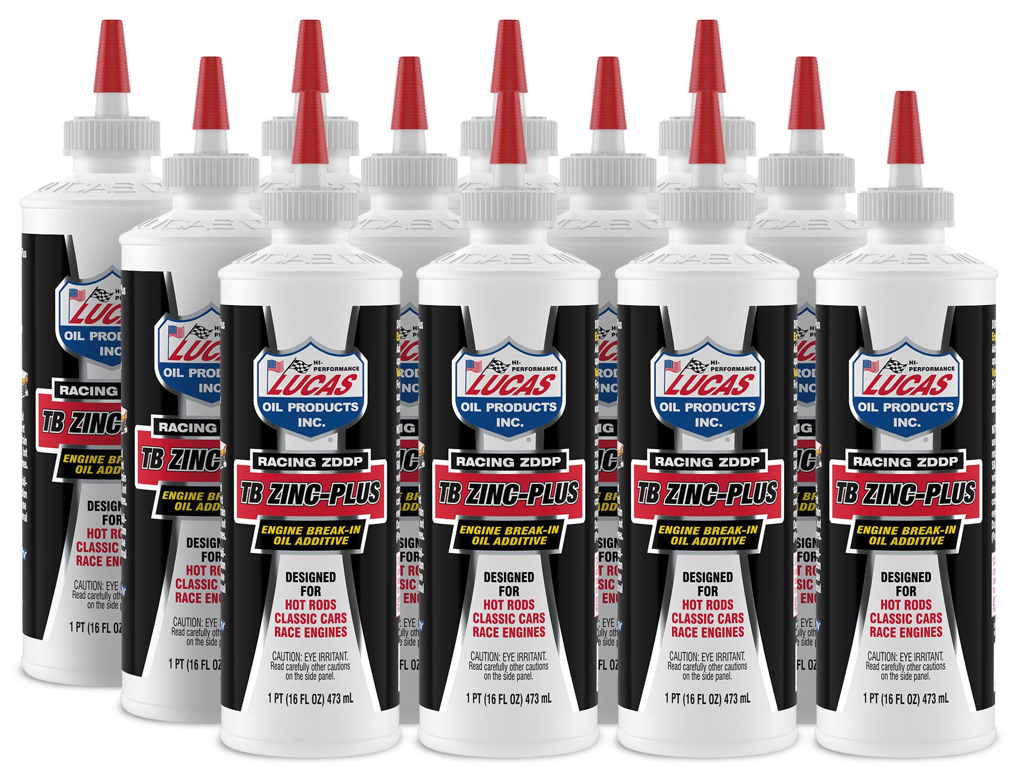 Lucas Oil 10063 Engine Break-In Oil Additive with High Zinc, 16 oz Bottle, Set of 12