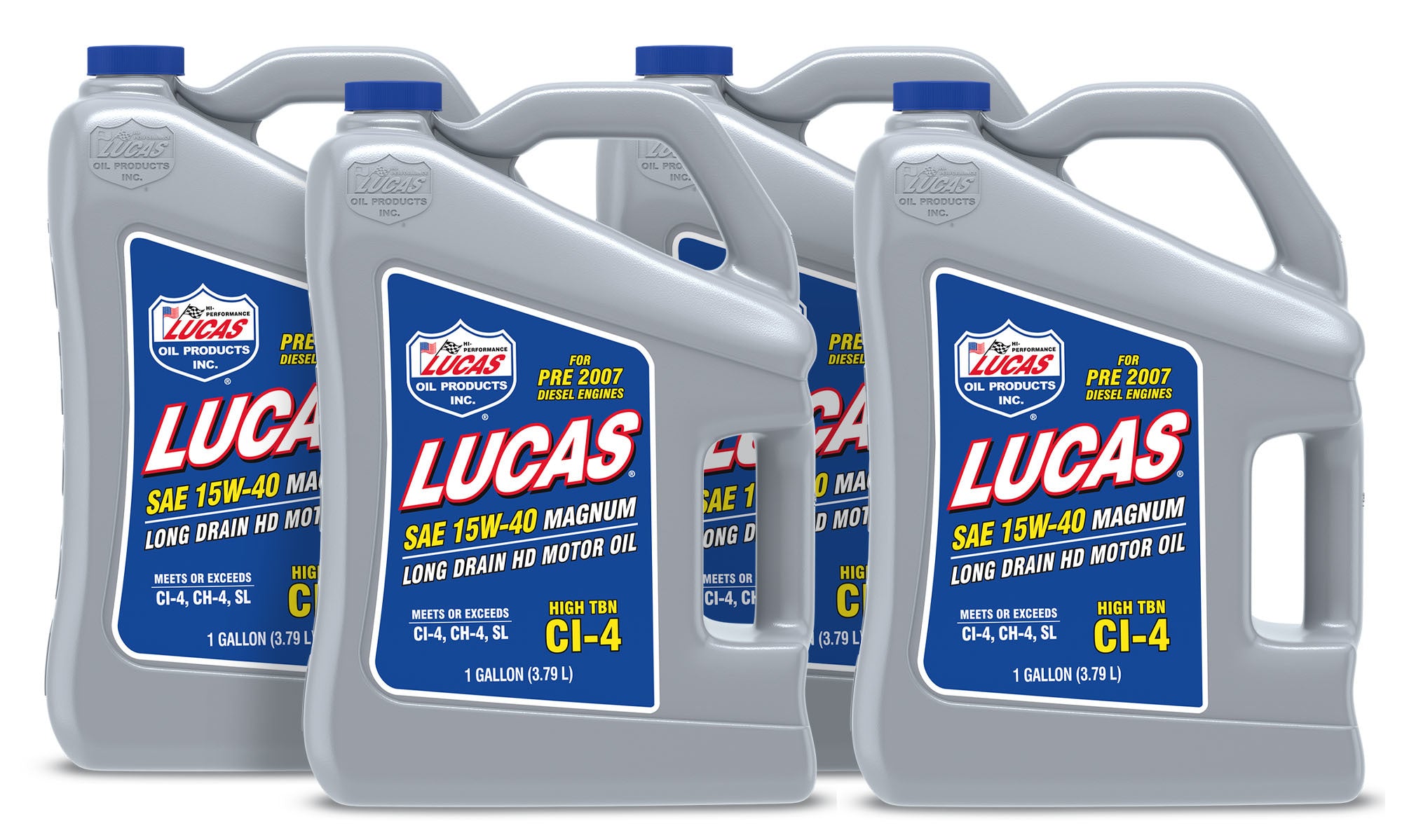 Lucas Oil 10076 15W40 Magnum Conventional Motor Oil, 1-Gallon Jug, Set of 4