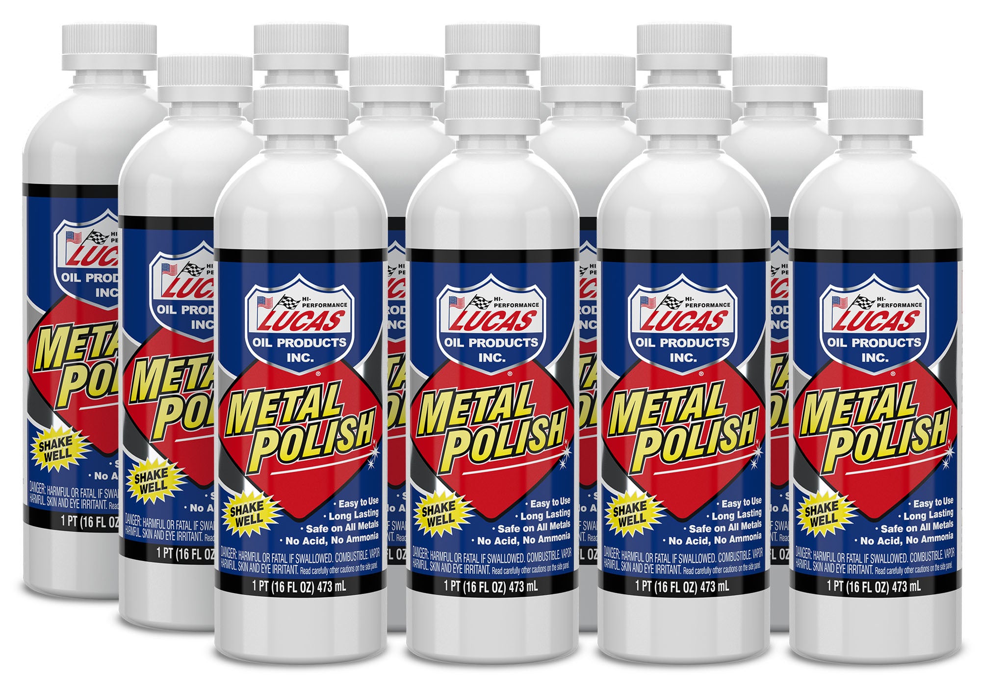 Lucas Oil Metal Polish 16 oz Bottle - Set of 12