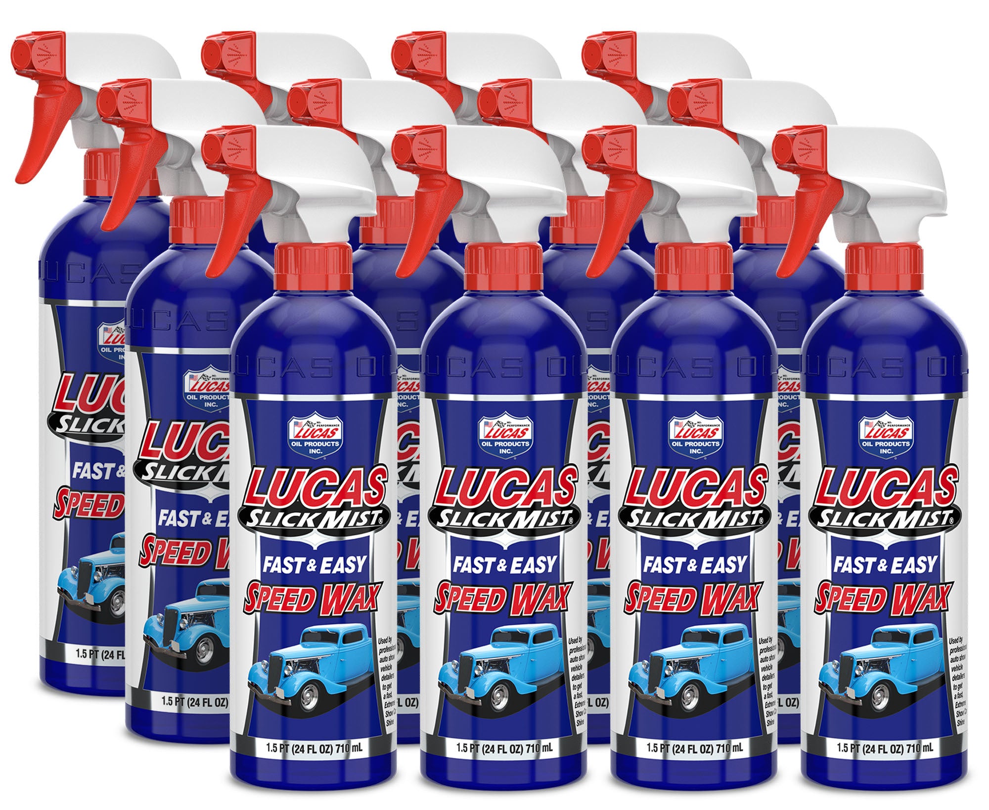 Lucas Oil Slick Mist Speed Wax 24 oz Spray Bottle - Set of 12