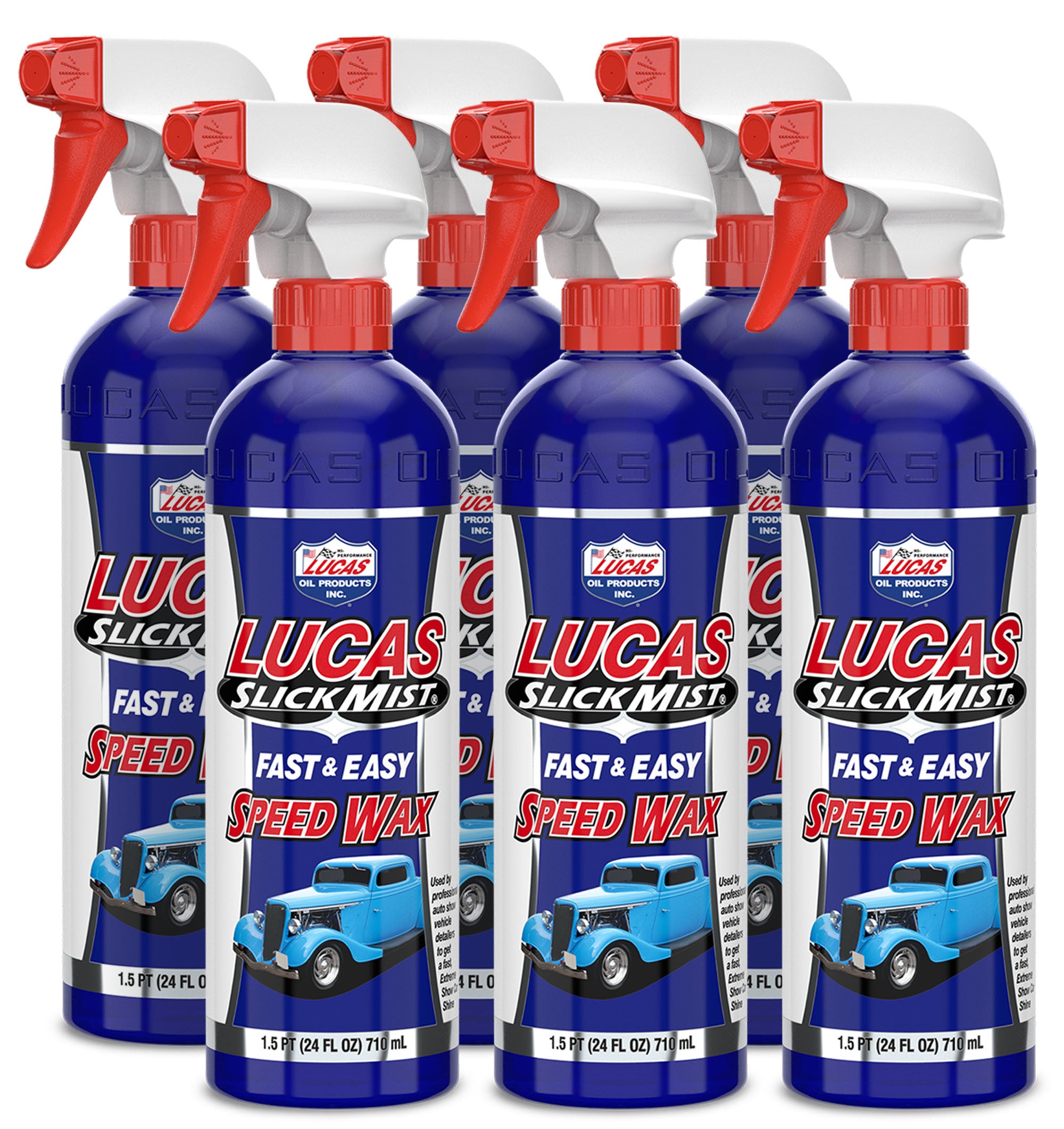 Lucas Oil Slick Mist Speed Wax 24 oz Spray Bottle Set of 6