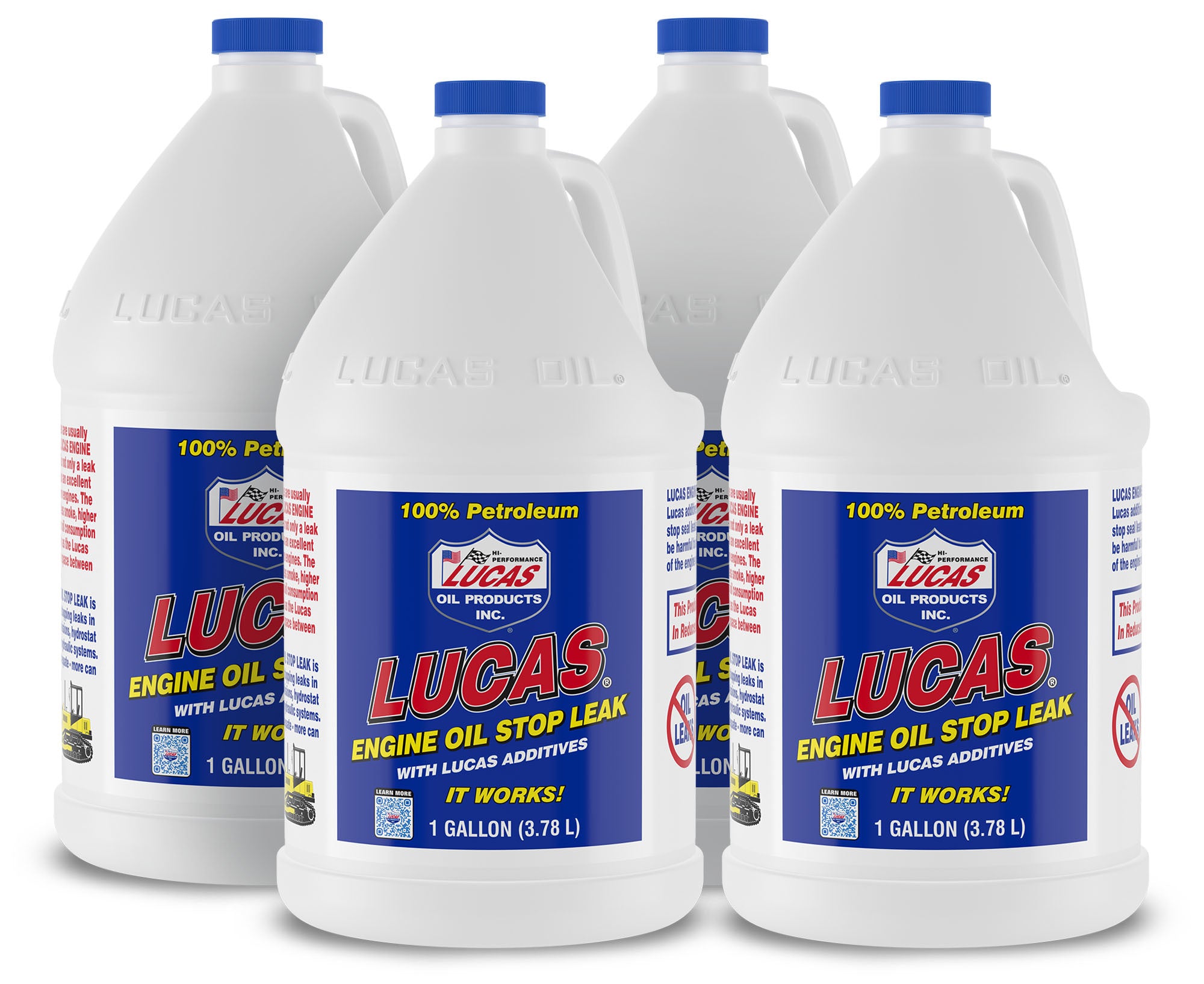 Lucas Oil Engine Oil Stop Leak Case of Four 1-Gallon Jugs