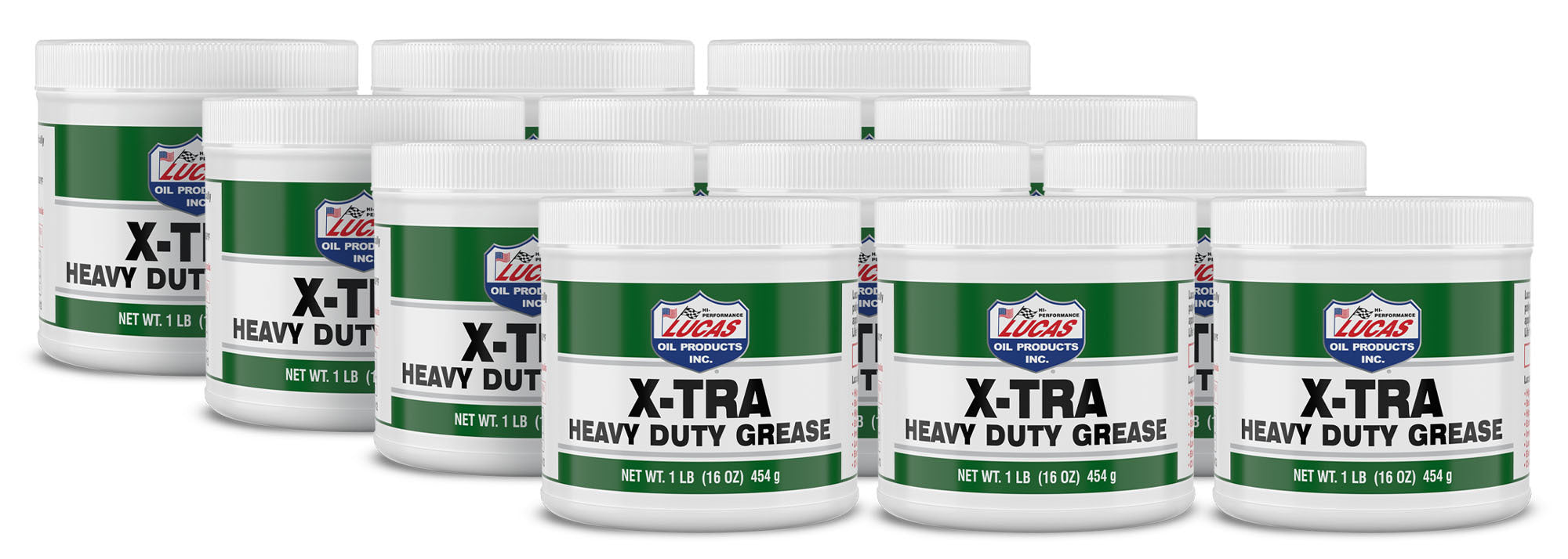 Lucas Oil 10330 X-Tra Heavy Duty Grease 1 lb Jar Set of 12
