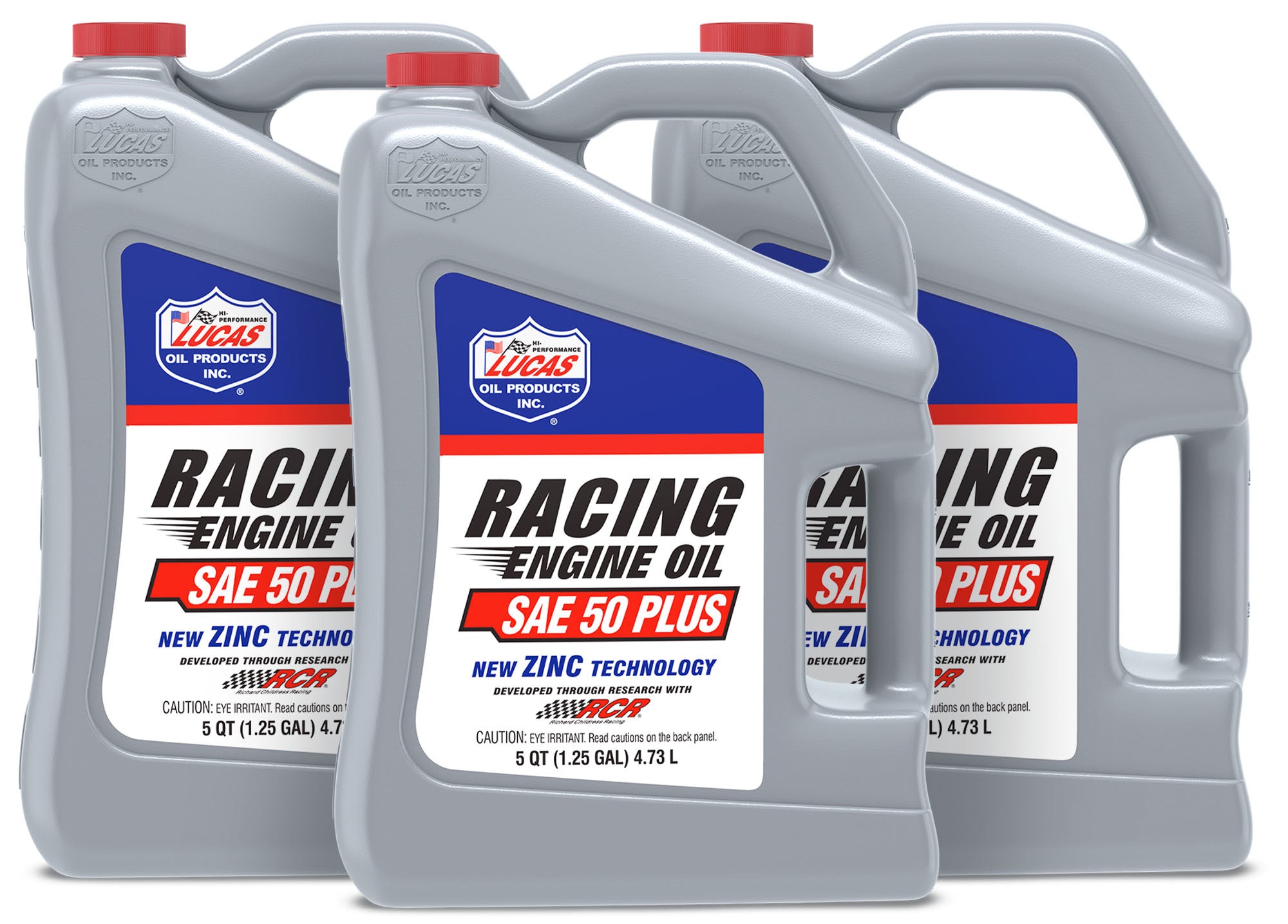 Lucas Oil 10347 50 Plus Racing Motor Oil, 5 Quart Bottles, Set of 3