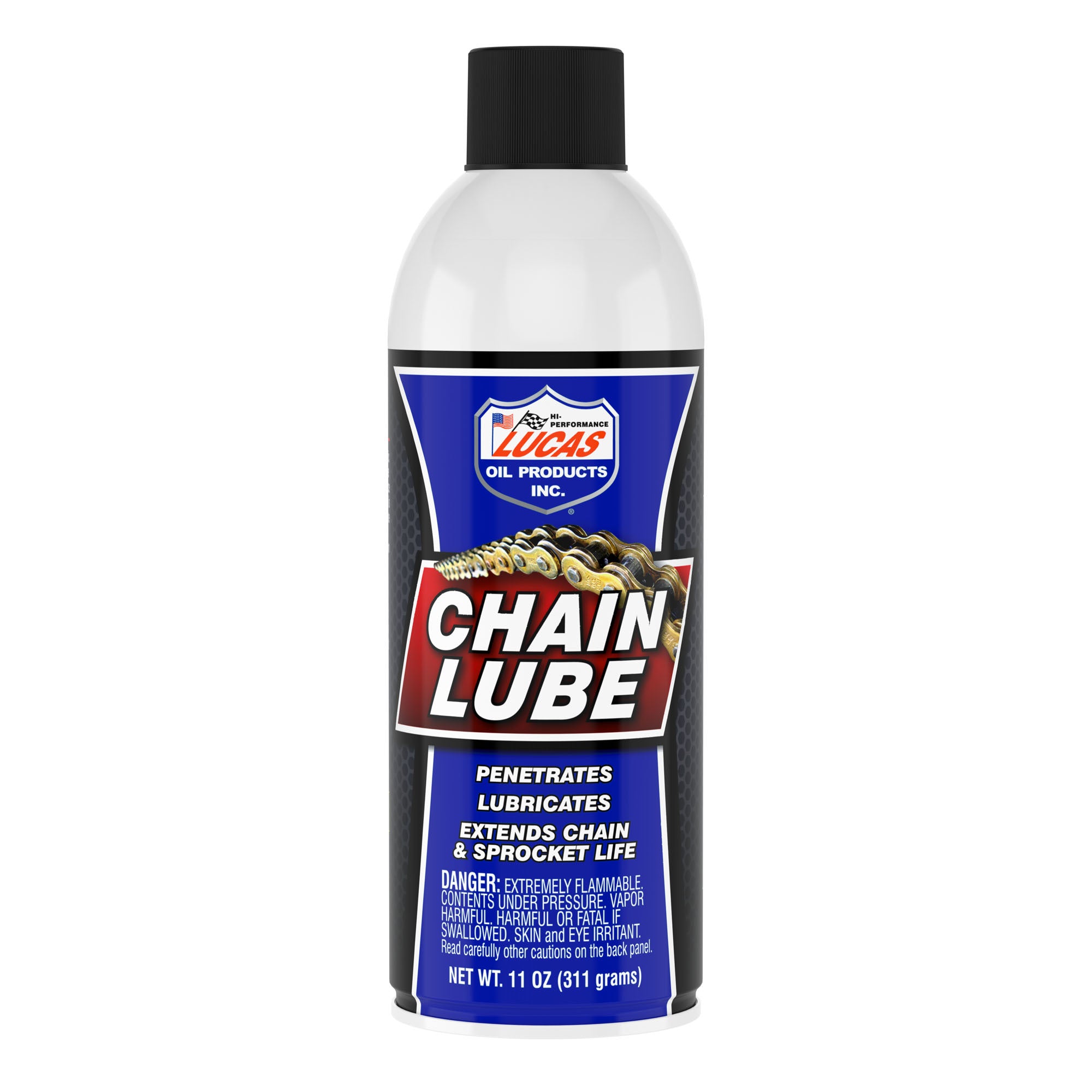 Lucas Oil Chain Lube Aerosol 11 Ounce Semi-Synthetic Lubricant