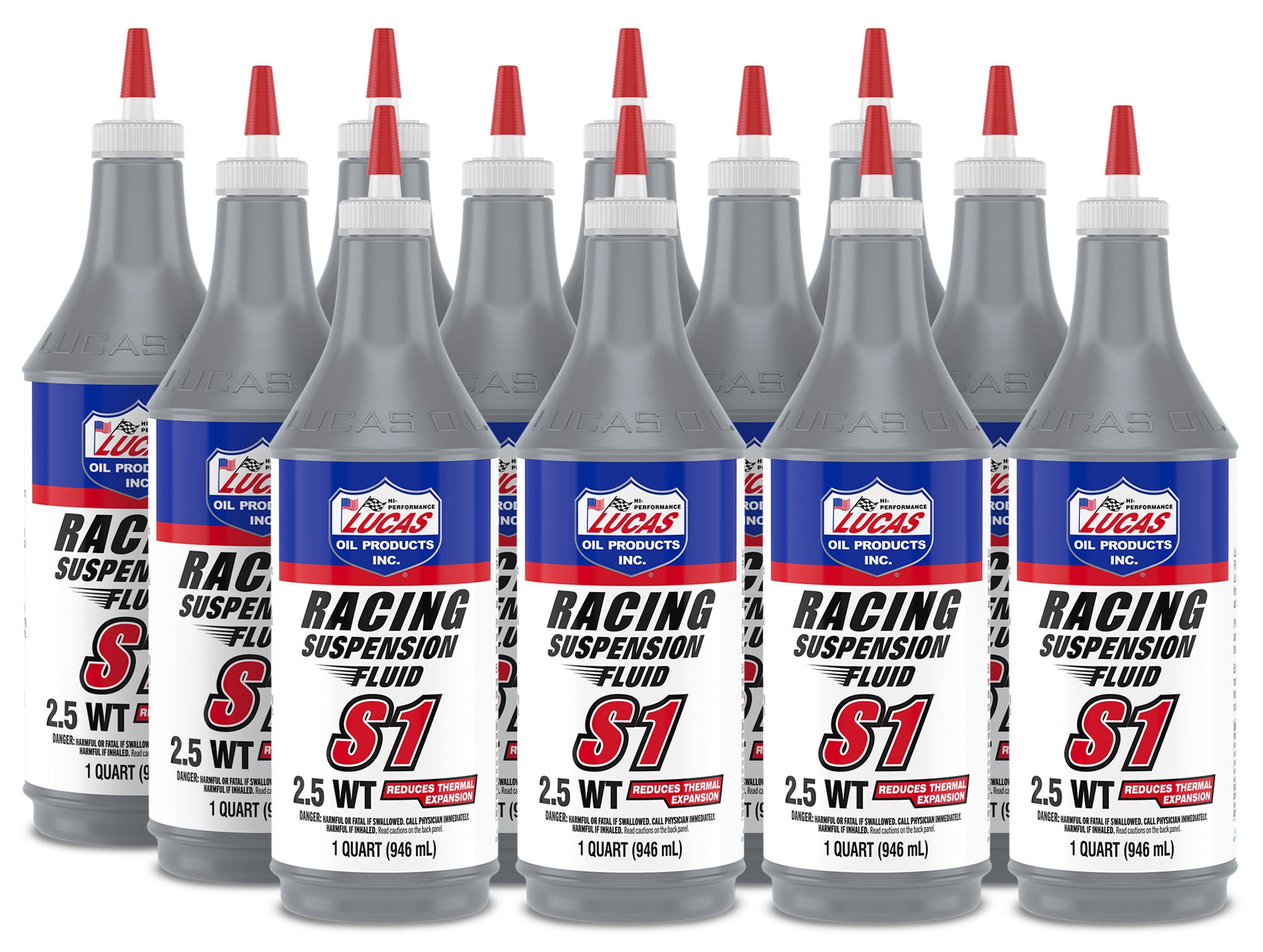 Lucas Oil Synthetic S1 Suspension Oil 2.5 WT - 12 Quart Bottles