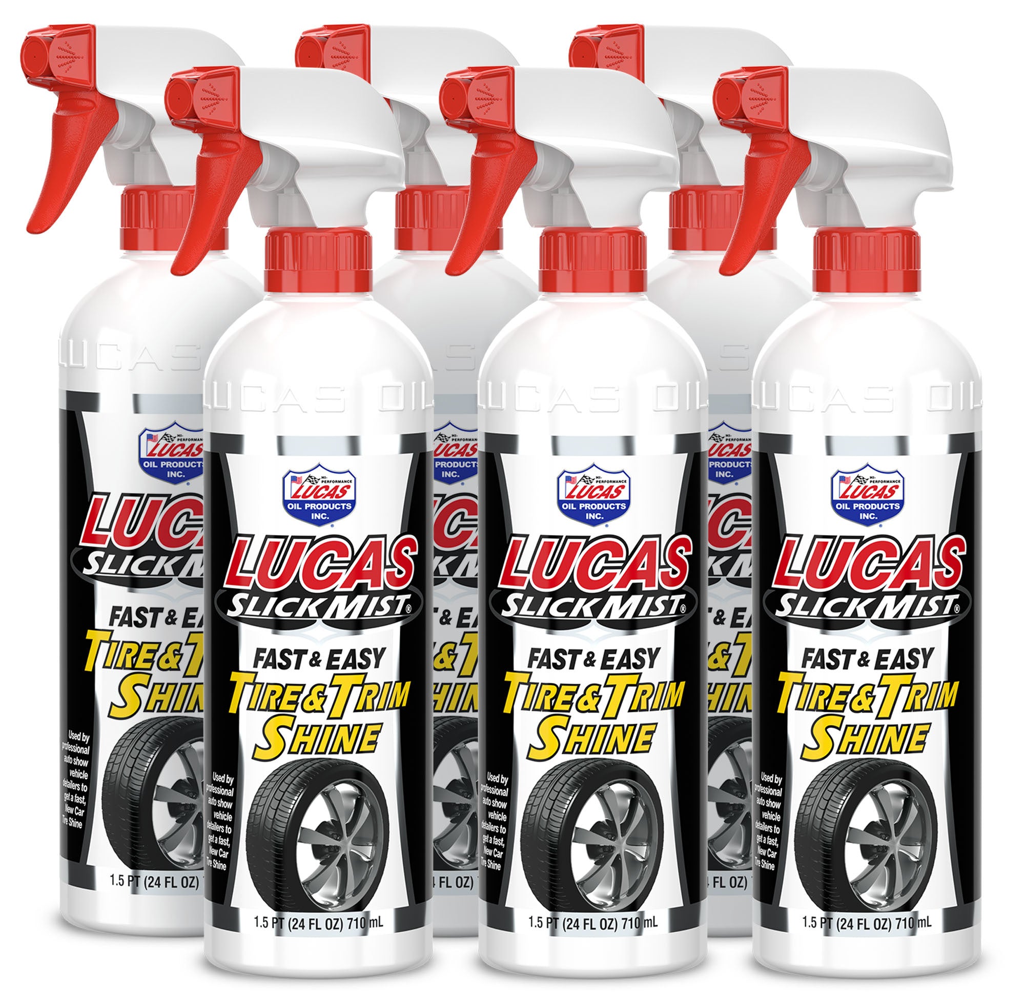 Lucas Oil Slick Mist Tire and Trim Shine 6-Pack, 24 oz Spray Bottles