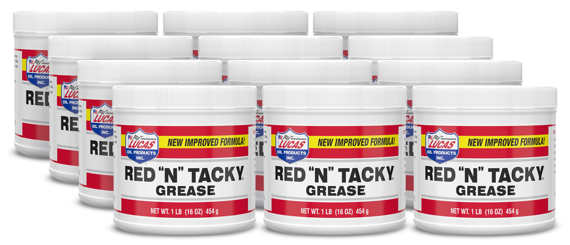 Lucas Oil Red N Tacky Grease Case of 12 1-Lb Tubs